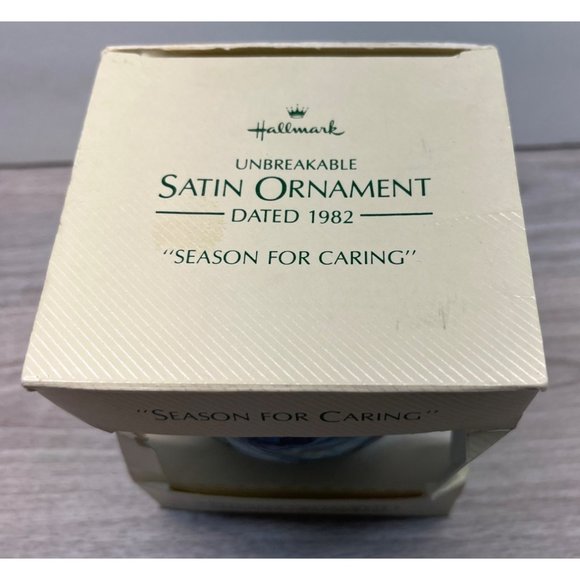 Hallmark Satin Ball Ornament Season of Caring Shepherd Vintage Christmas 1982 - Picture 7 of 9